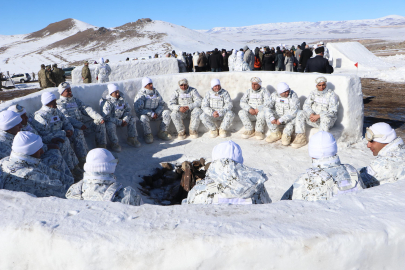 Kars'ta eksi 18 derecede 'Kış Tatbikatı-2025' / Ek fotoğraflar