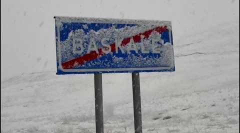 Başkale'de kar yağışı; ilçe beyaza büründü