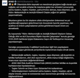 İçişleri Bakanlığı'ndan afetlere karşı hazırlık çalışması genelgesi