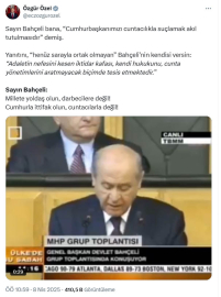 Özgür Özel: Cumhurla ittifak olun