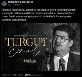 Cumhurbaşkanı Erdoğan, Turgut Özal'ı andı