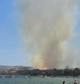 Çanakkale'de tarım arazisinde yangın