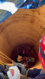 12 metrelik kuyudan itfaiyenin müdahalesiyle kurtarıldı