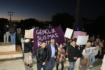 Öğrencilerin Rojin için başlattıkları eyleme acılı baba Kabaiş de destek verdi