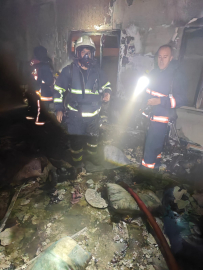 Mardin'de 8 katlı apartmanda yangın; 2 kişi dumandan etkilendi