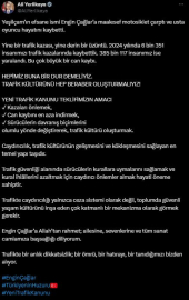 Bakan Yerlikaya: Trafik kültürünü hep beraber oluşturmalıyız