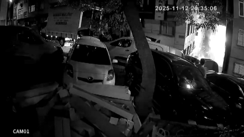 İstanbul - Kağıthane'de 6 katlı binada patlama - 8 / Patlama anı sesli yeni görüntü