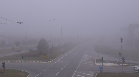 Sivas'ta yoğun sis