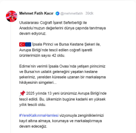 Bursa Kestane Şekeri ile İpsala Pirinci'ne AB'den coğrafi işaret tescili (2)