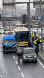 İstanbul - Beylikdüzü’nde İETT otobüsünün karıştığı zincirleme kazada 3 kişi yaralandı