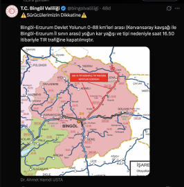 Bingöl'de kar yağışı; 100 köy yolu ulaşıma kapandı (3)