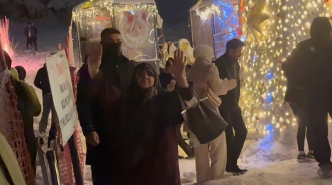 Uludağ'da coşkulu yeni yıl kutlaması (2)