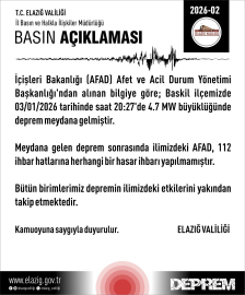 Elazığ’da 4.7 büyüklüğünde deprem (2)