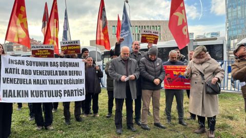 HKP'den ABD Büyükelçiliği önünde 'Venezuela' protestosu