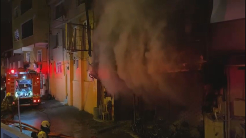 İstanbul - Sarıyer'de iş yerinde yangın -1