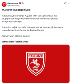 Samsunspor, İrfan Can Eğribayat ve Yalçın Kayan transferlerini açıkladı