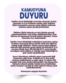 Mazbut vakıf mülküyle ilgili iddialara VGM’den yalanlama