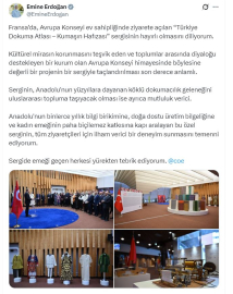 Emine Erdoğan'dan Fransa'daki 'Türkiye Dokuma Atlası-Kumaşın Hafızası' sergisine ilişkin paylaşım