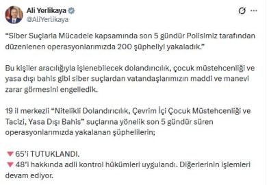 19 ilde siber suç operasyonu: 200 gözaltı