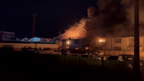 Düzce’de strafor fabrikasında yangın