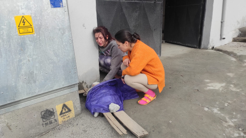 İstanbul - Beyoğlu’nda yangın sırasında dairede mahsur kalan kedi 'Sütlaç' için zamanla yarış