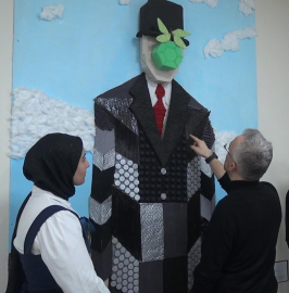 Atıklarla ünlü sanat eserlerinin rölyef ve heykelini yaptılar / Ek fotoğraflar