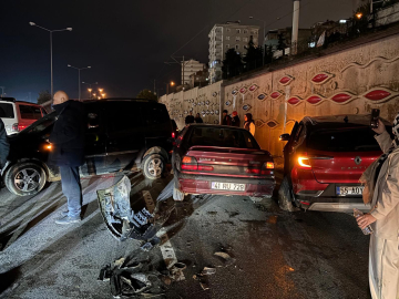 Samsun’da 5 aracın karıştığı zincirleme kaza; 1 yaralı