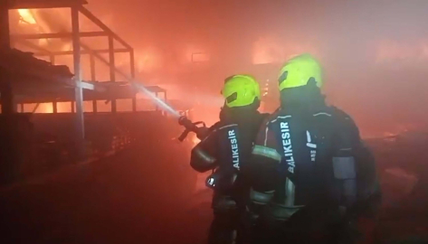 Balıkesir'de depoda yangın (2)