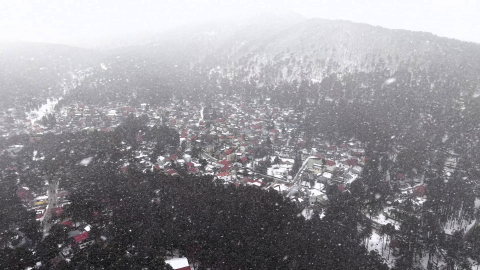 Osmaniye’de eşsiz kar manzarası dron kamerasında