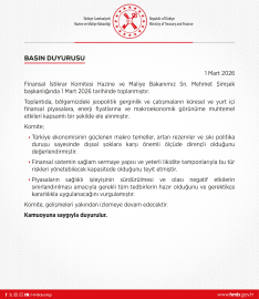 Finansal İstikrar Komitesi, Bakan Şimşek başkanlığında toplandı