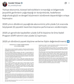 Cevdet Yılmaz: Dünyanın en büyük 16'ncı ekonomisi olmayı öngörüyoruz