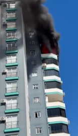 Yangın sırasında taşkınlık yapanları polis havaya ateş açarak dağıttı