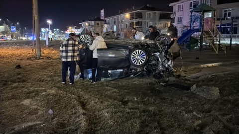 Kütahya’da takla atan otomobilin sürücüsü yaralandı