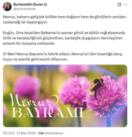 İletişim Başkanı Duran'dan 'Nevruz Bayramı' mesajı