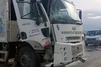 Belediye araçları çarpıştı: 7 yaralı