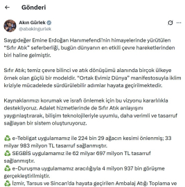 Bakan Gürlek: Adalet hizmetlerinde 'Sıfır Atık' anlayışını yaygınlaştırıyoruz