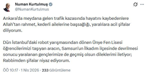 Ankara'da iki otomobil çarpıştı: 5 ölü (2)