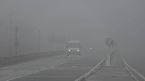 Bolu Dağı geçişinde sis etkili oldu