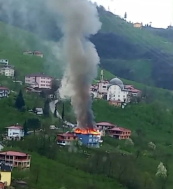 Ordu’da bir ev yangında büyük hasar gördü