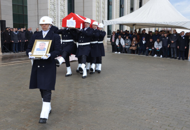 Kanserden hayatını kaybeden polis memuru için uğurlama töreni