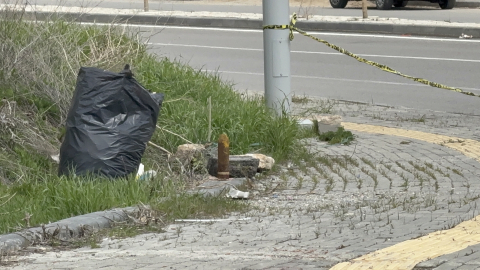 Sivas'ta yol kenarında havan topu mermisi bulundu