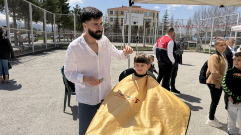 Malatya'da 23 Nisan'da çocuklara ücretsiz tıraş