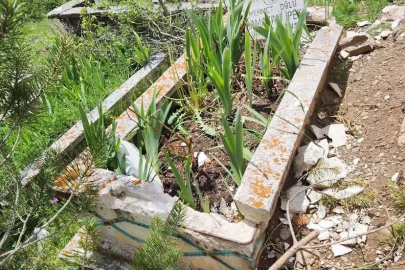 Bolu'da iki mezarın taşları kırılıp, zarar verildi
