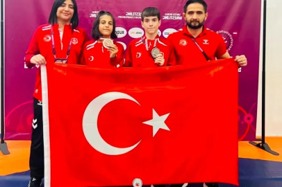 Siirtli milli güreşçiler Avrupa Şampiyonası'ndan 2 madalyayla döndü