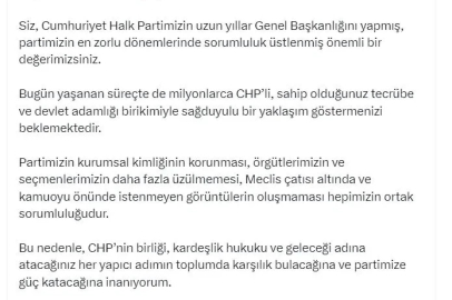 Mansur Yavaş'tan Kılıçdaroğlu'na çağrı: Milyonlarca CHP'li, sağduyulu bir yaklaşım göstermenizi beklemekte
