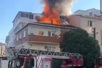 Yangın çıkan daire, kullanılamaz hale geldi
