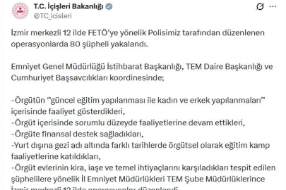 12 ilde FETÖ operasyonu: 80 gözaltı