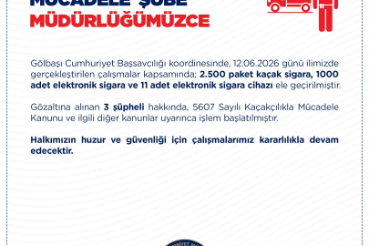 Ankara'da 2 bin 500 paket kaçak sigara ele geçirildi: 3 gözaltı 