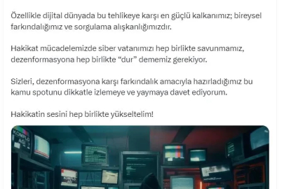 İletişim Başkanı Duran: Dezenformasyona hep birlikte 'dur' dememiz gerekiyor