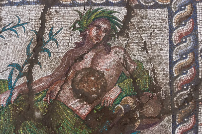 Aspendos’ta 'Nehir Tanrısı' betimlemesi gün yüzüne çıkarıldı